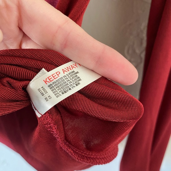 Free people intimately maroon scrunch blouse - Picture 7 of 7